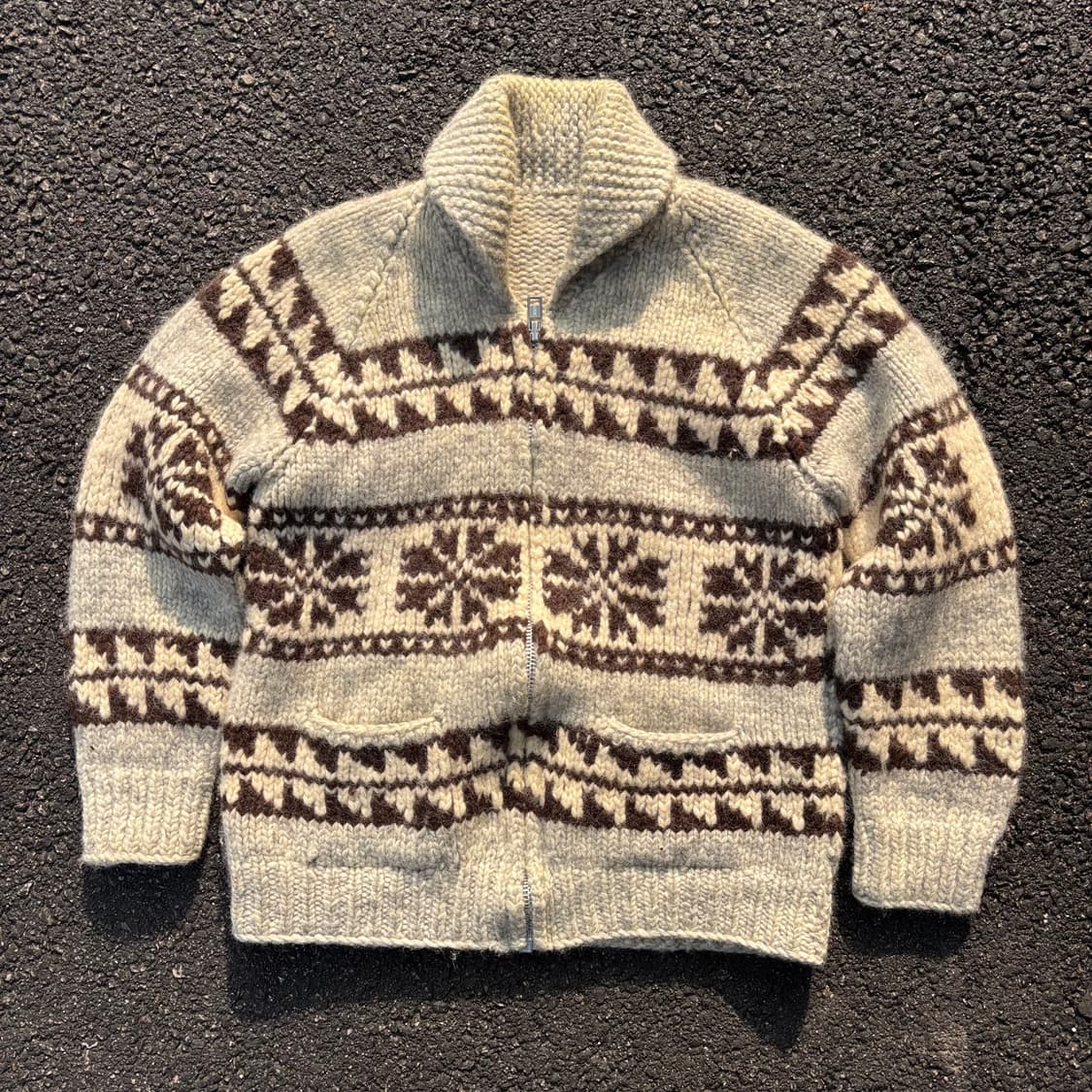 빈티지 캐나다 코위찬 집업 상품이미지1