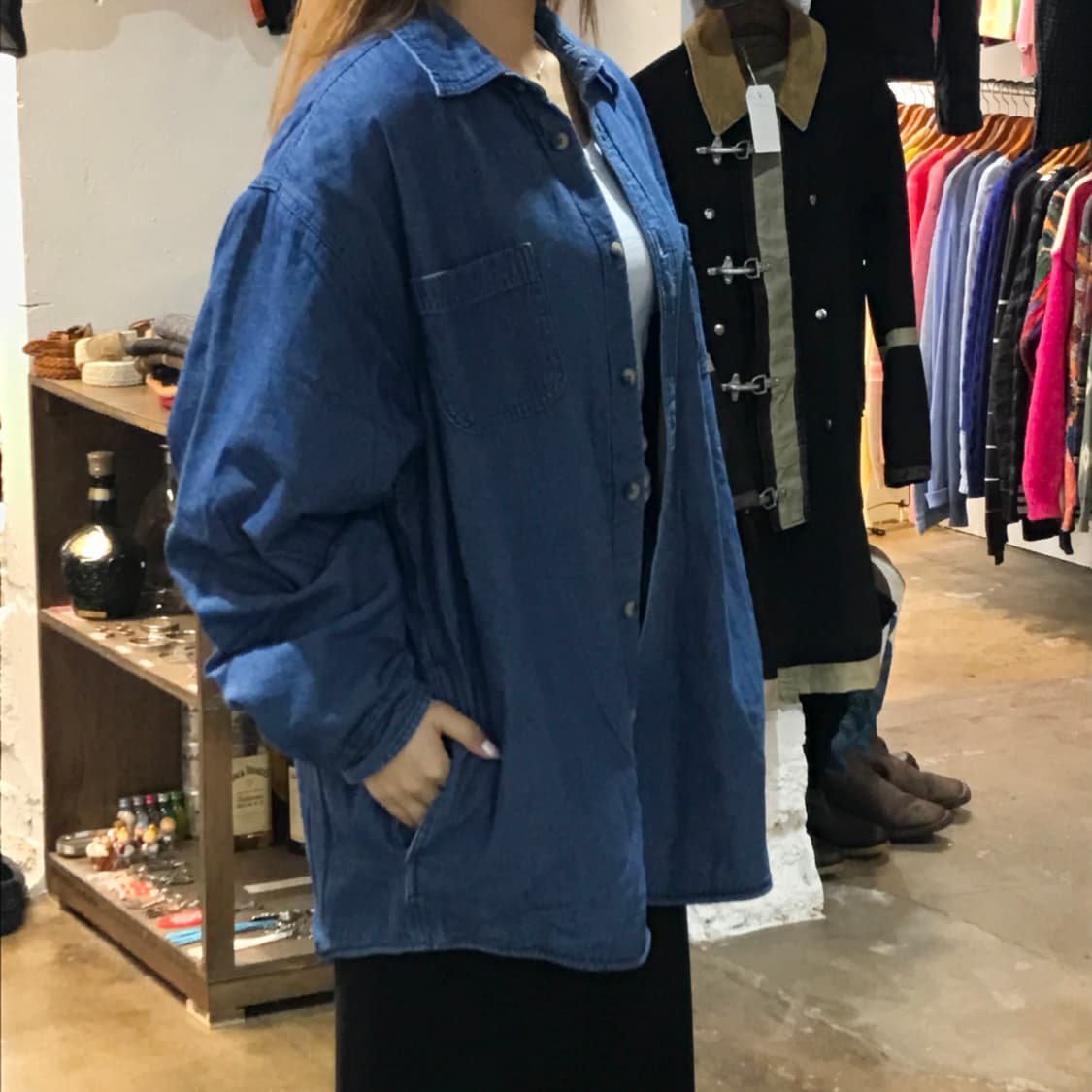 랭글러 투포켓 중청 데님 양털 셰르파 자켓 남성 115 빅사이즈  상품이미지7