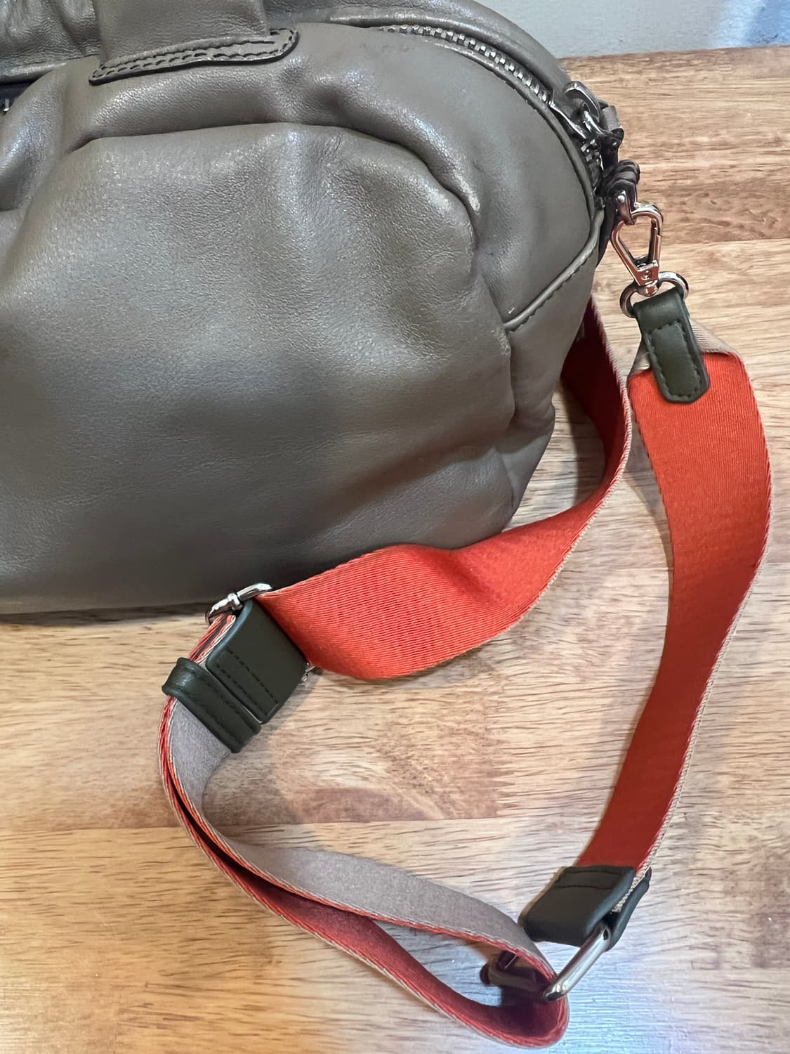 토즈 TODS 카키그레이 가죽 토트백 크로스백 상품이미지6