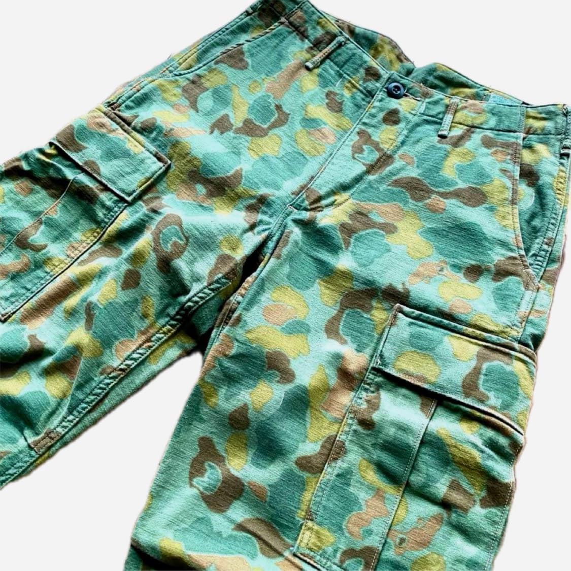 오어슬로우 x 빔즈 덕 카모 백사틴 카고 팬츠 상품이미지3