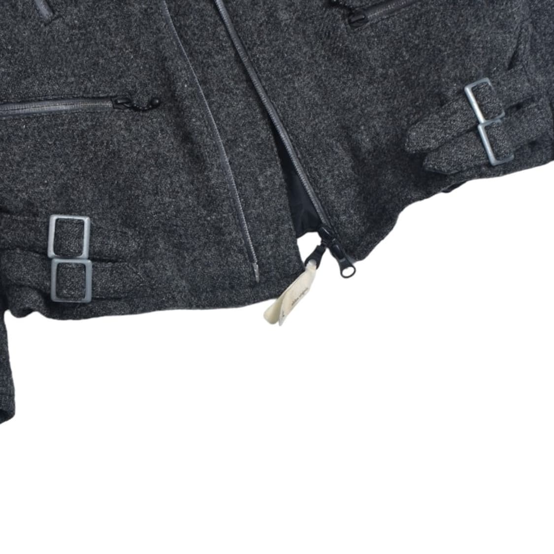 아디다스 X 해리스트위드 삼선 울 모직 여성 더블 라이더 자켓 N240  상품이미지7