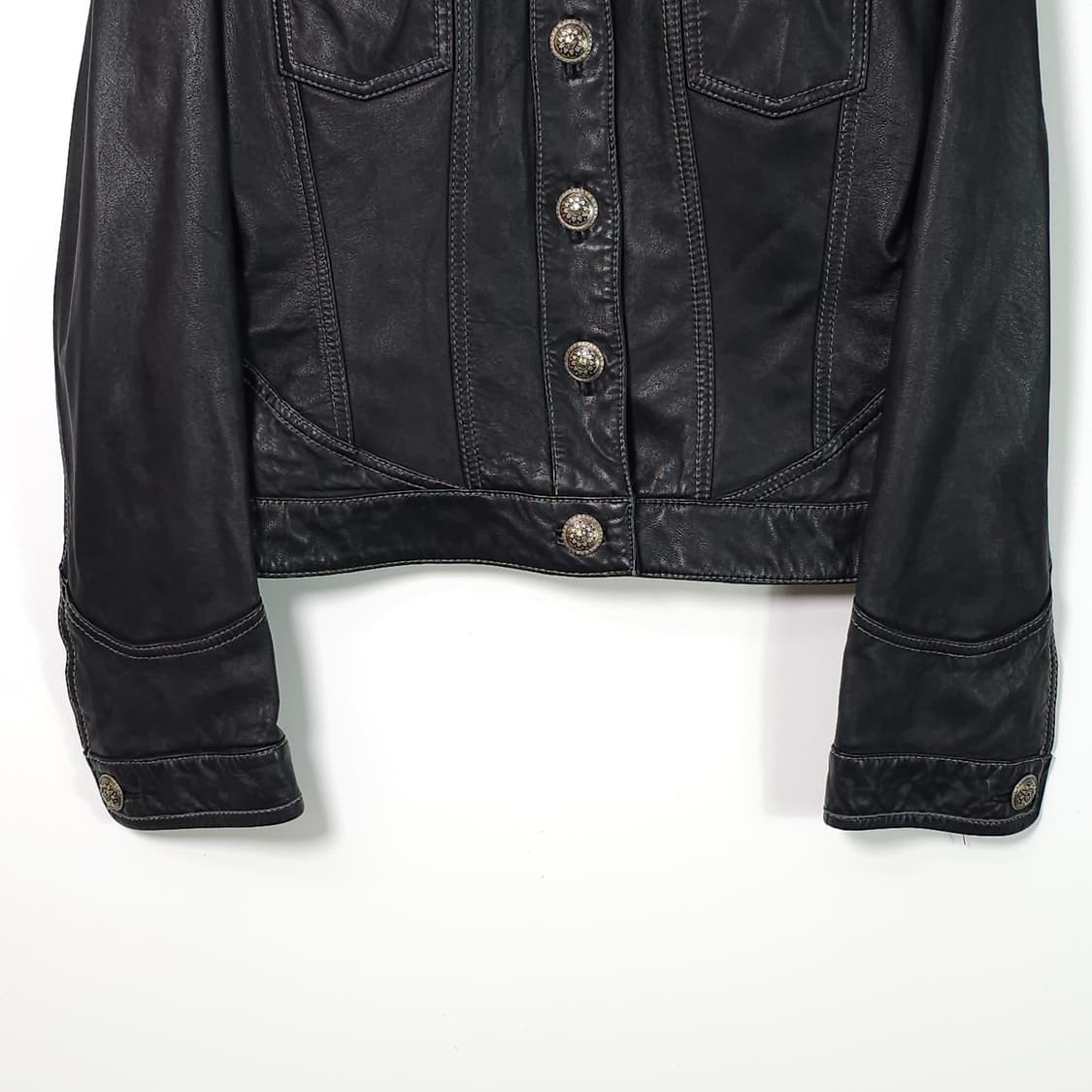 크롭 램스킨 자켓 66 상품이미지3