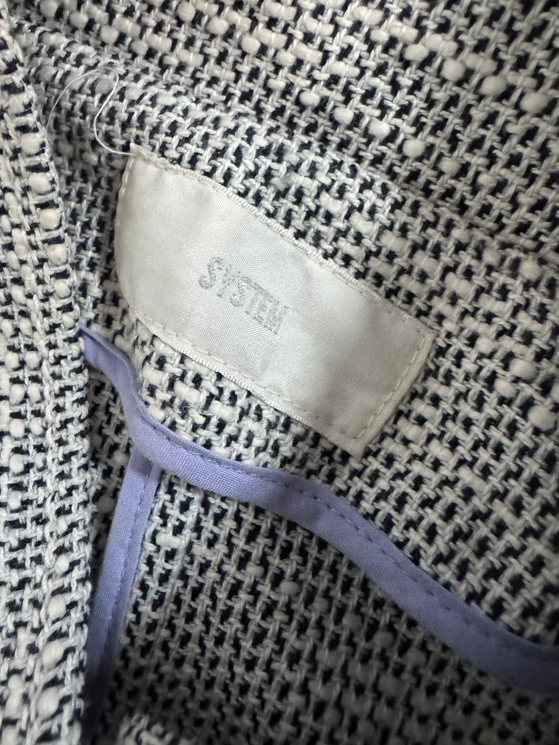 여성 한섬 시스템 하객룩 트위드 크롭 자켓 상품이미지3