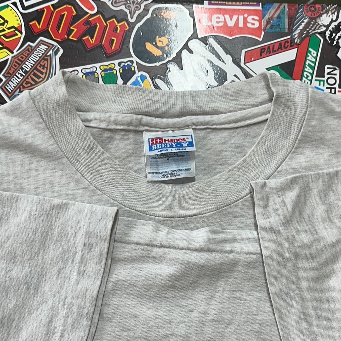 90s USA 헤인즈 빈티지 싱글스티치 티셔츠 L 상품이미지4