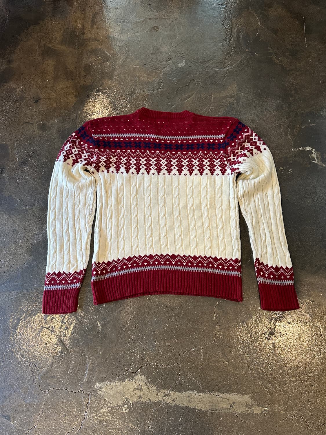 빈티지 크리스마스 케이블 니트 스웨터 XL 상품이미지2