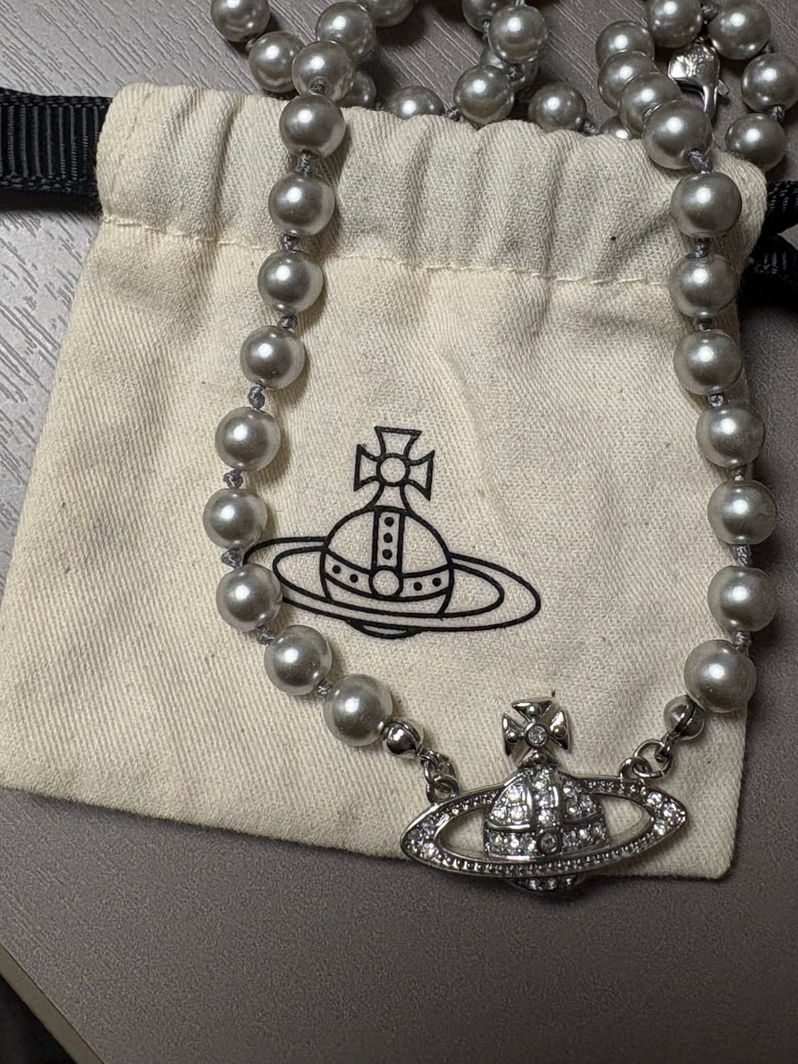 비비안웨스트우드 실버진주 목걸이 상품이미지1