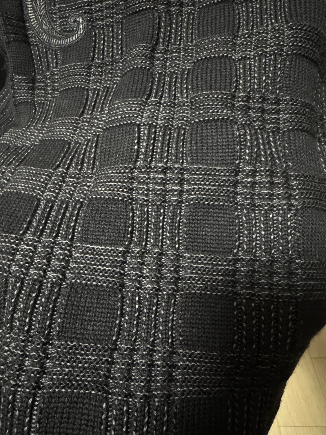 베르사체 블랙 자카드 바로크 니트집업 상품이미지4