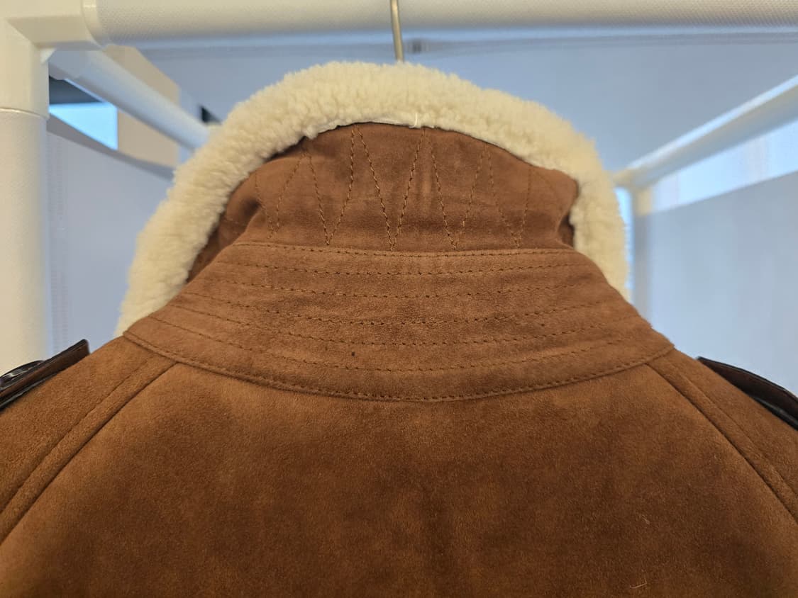 버버리 카멜 스웨이드 무스탕 롱 코트 50사이즈 상품이미지5