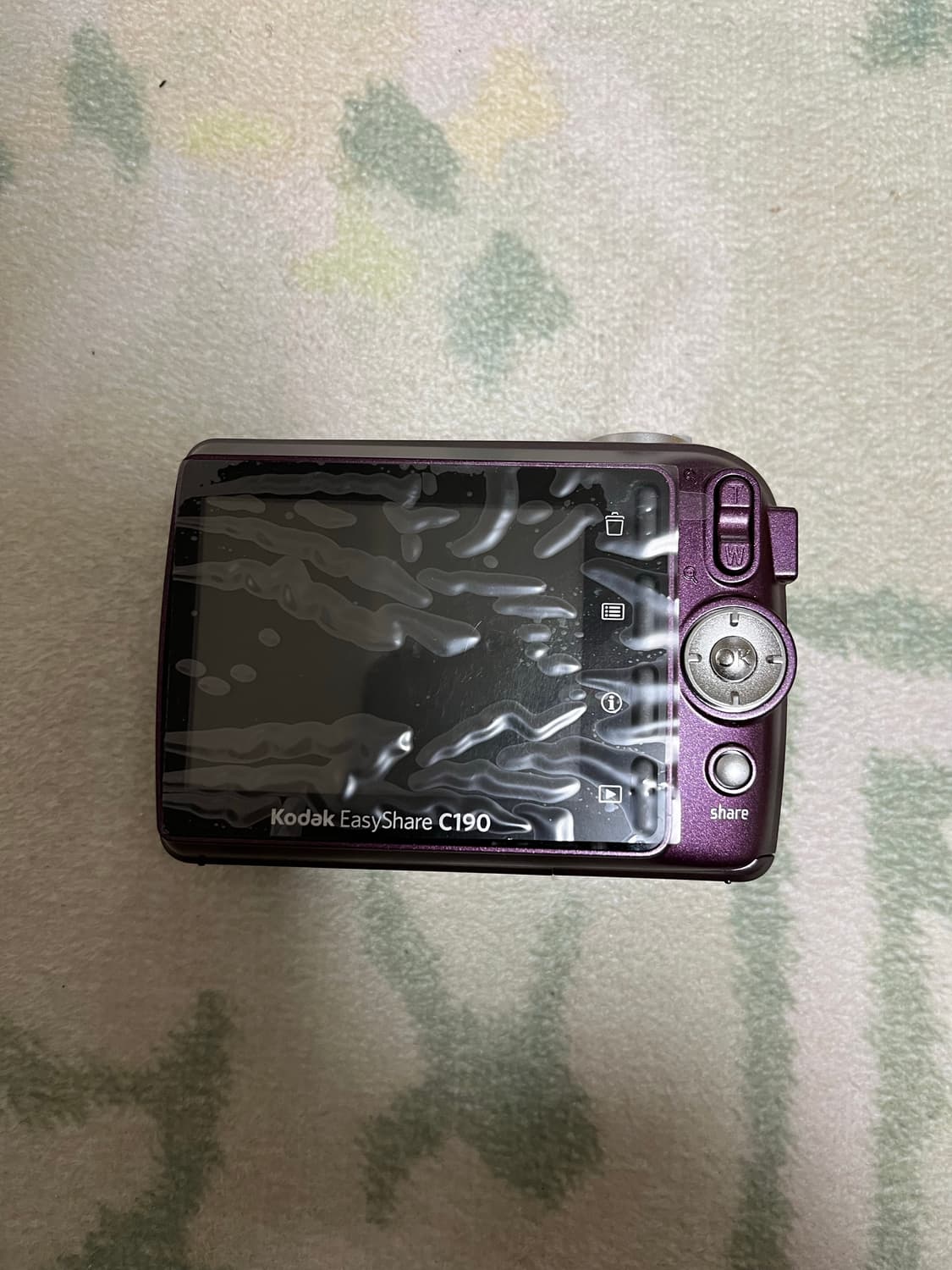 (새제품 ) 코닥 c190 레어 보라 빈티지 디카 카메라 상품이미지4