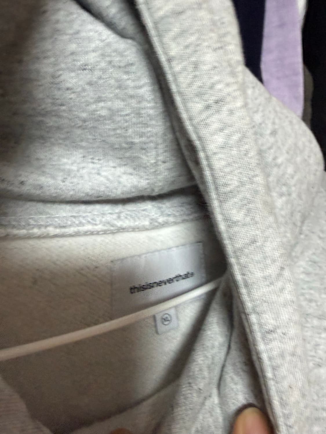 디스이즈네버뎃 그레이 후드티 상품이미지2