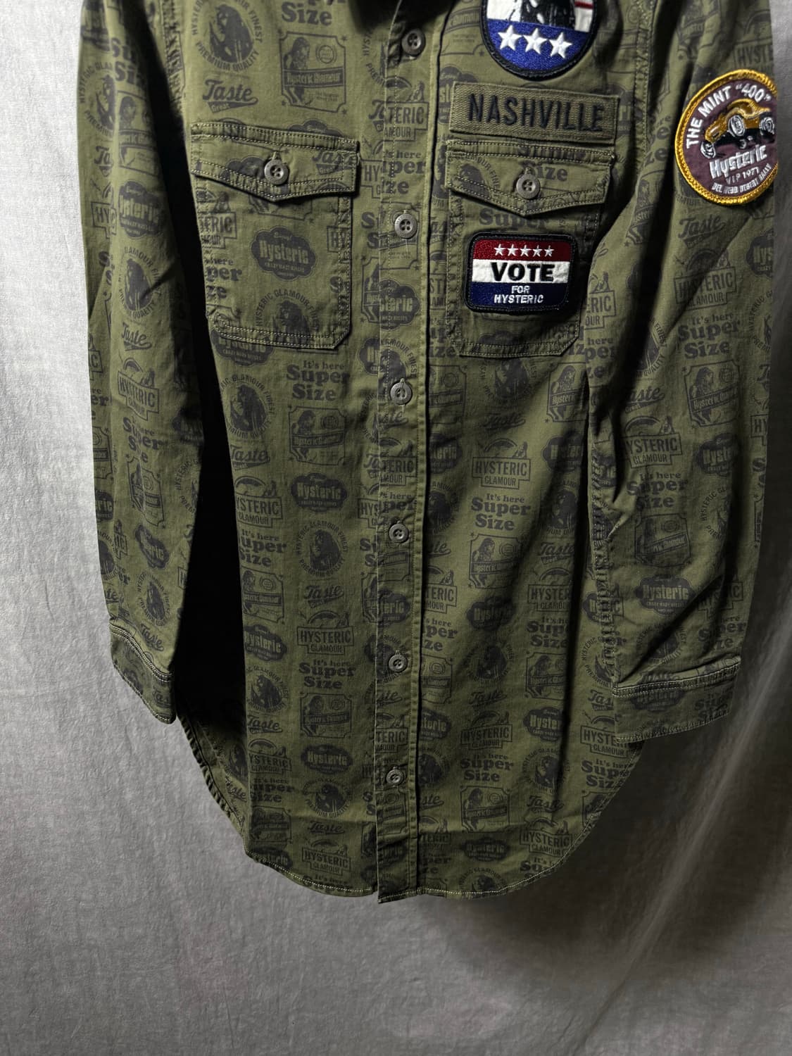 히스테릭글래머 밀리터리 패치 셔츠 상품이미지4