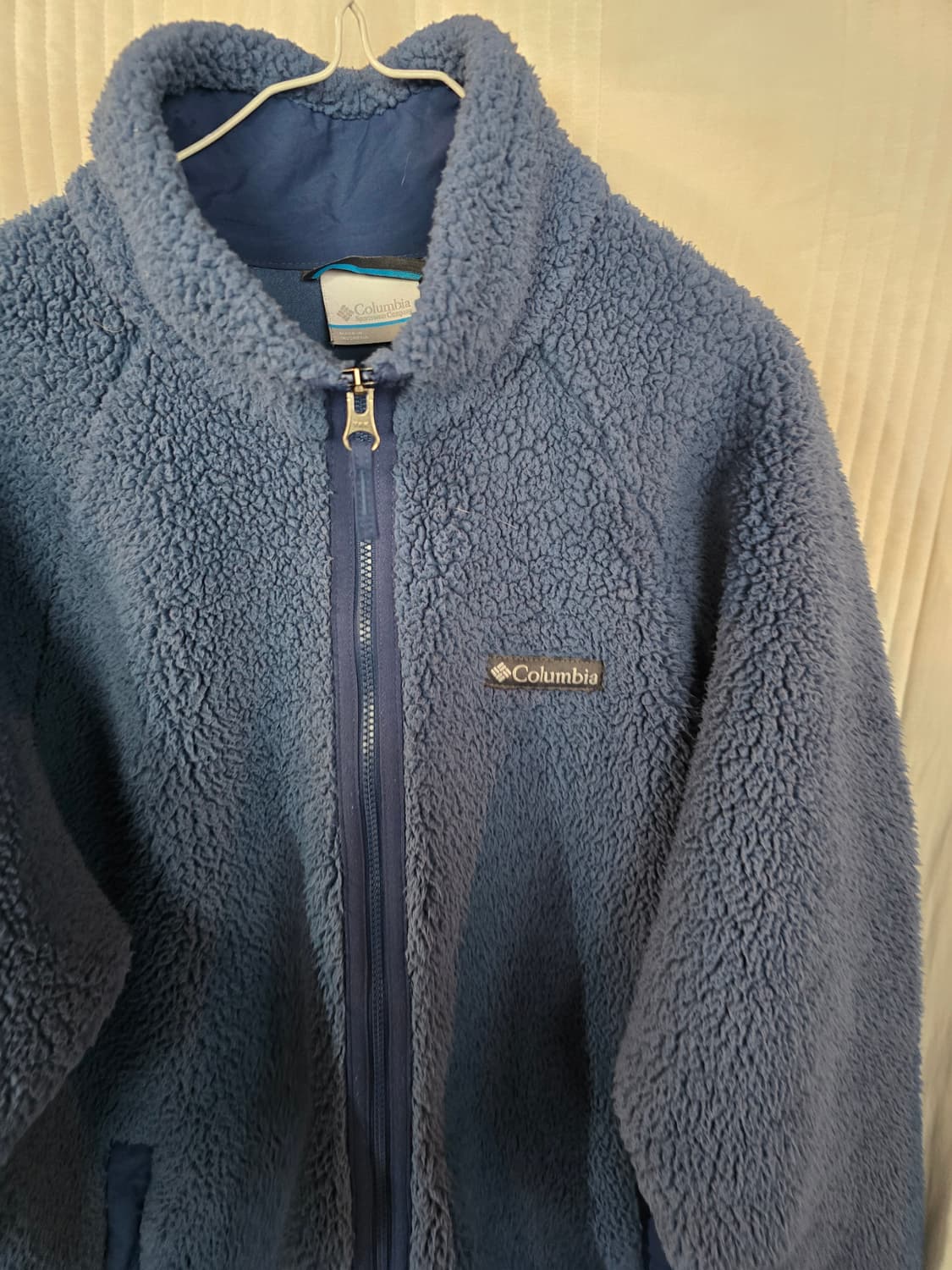 컬럼비아 블루 뽀글이 플리스 집업 상품이미지1