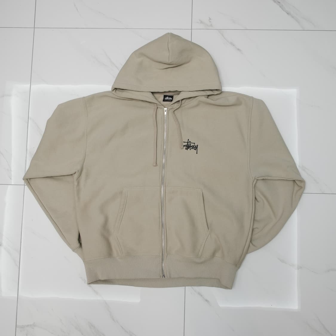 [XL] 스투시 베이직 후드 집업 스톤 상품이미지1