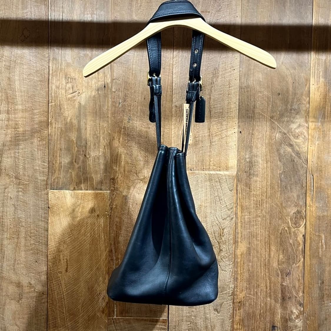 OLD COACH DRAWSTRING BAG BLACK [USA MADE] 상품이미지5