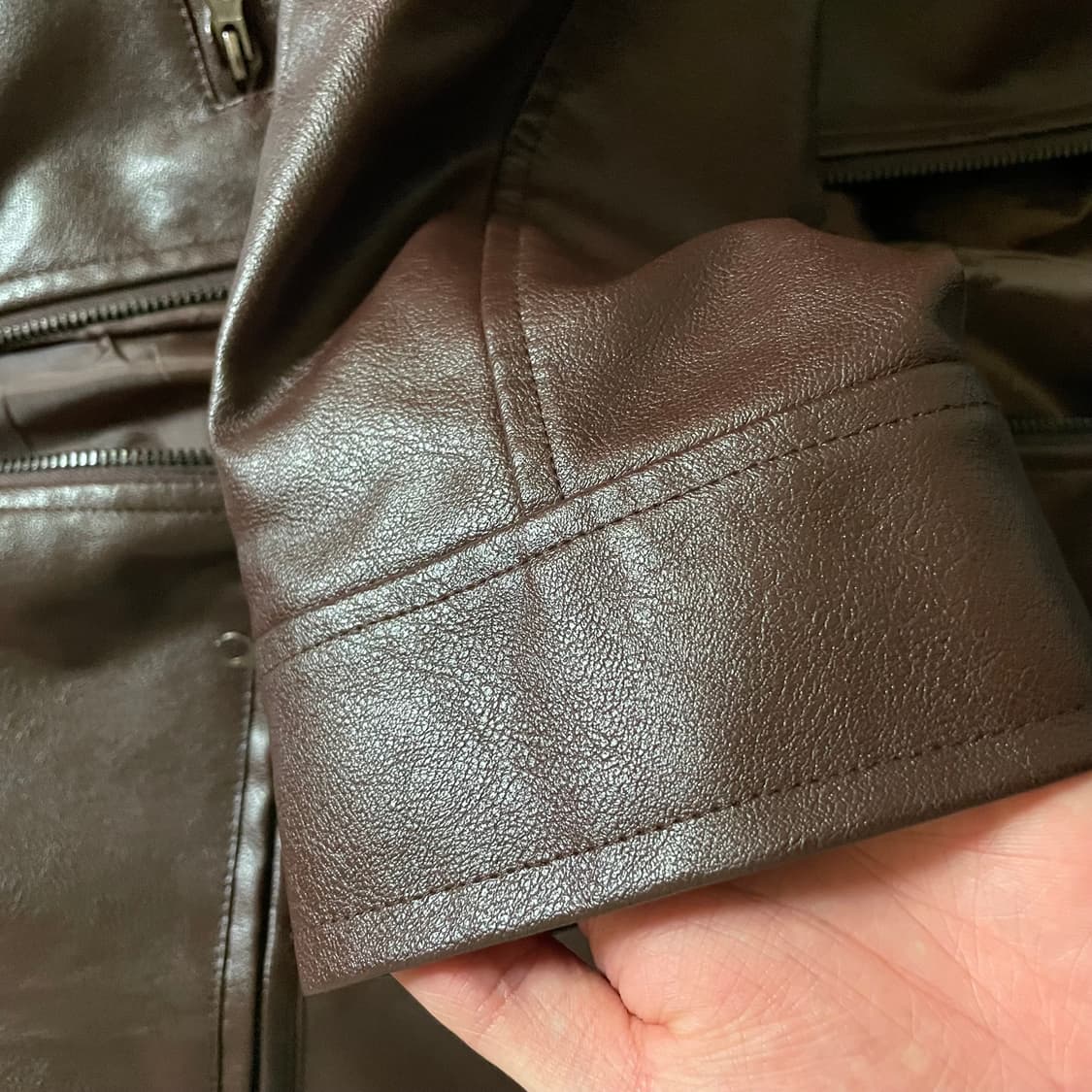 Vintage leather rider jacket (unisex) 상품이미지3
