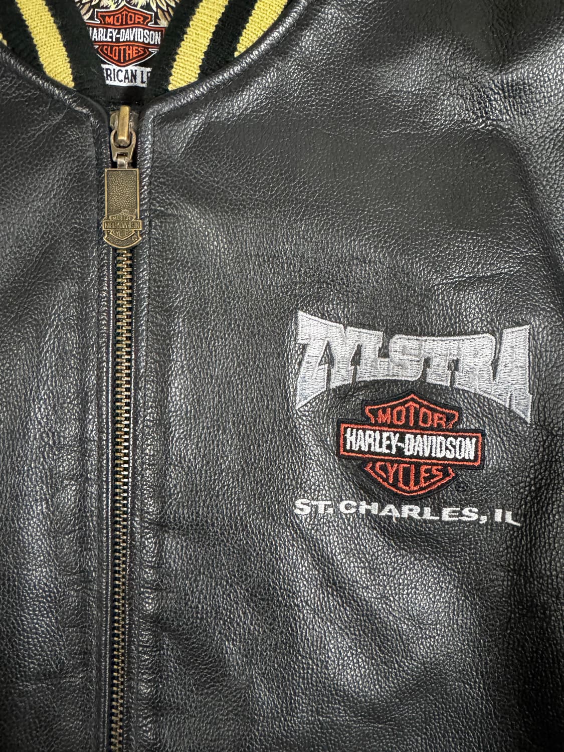 할리데이비슨 레더 바시티 자켓 M 상품이미지5