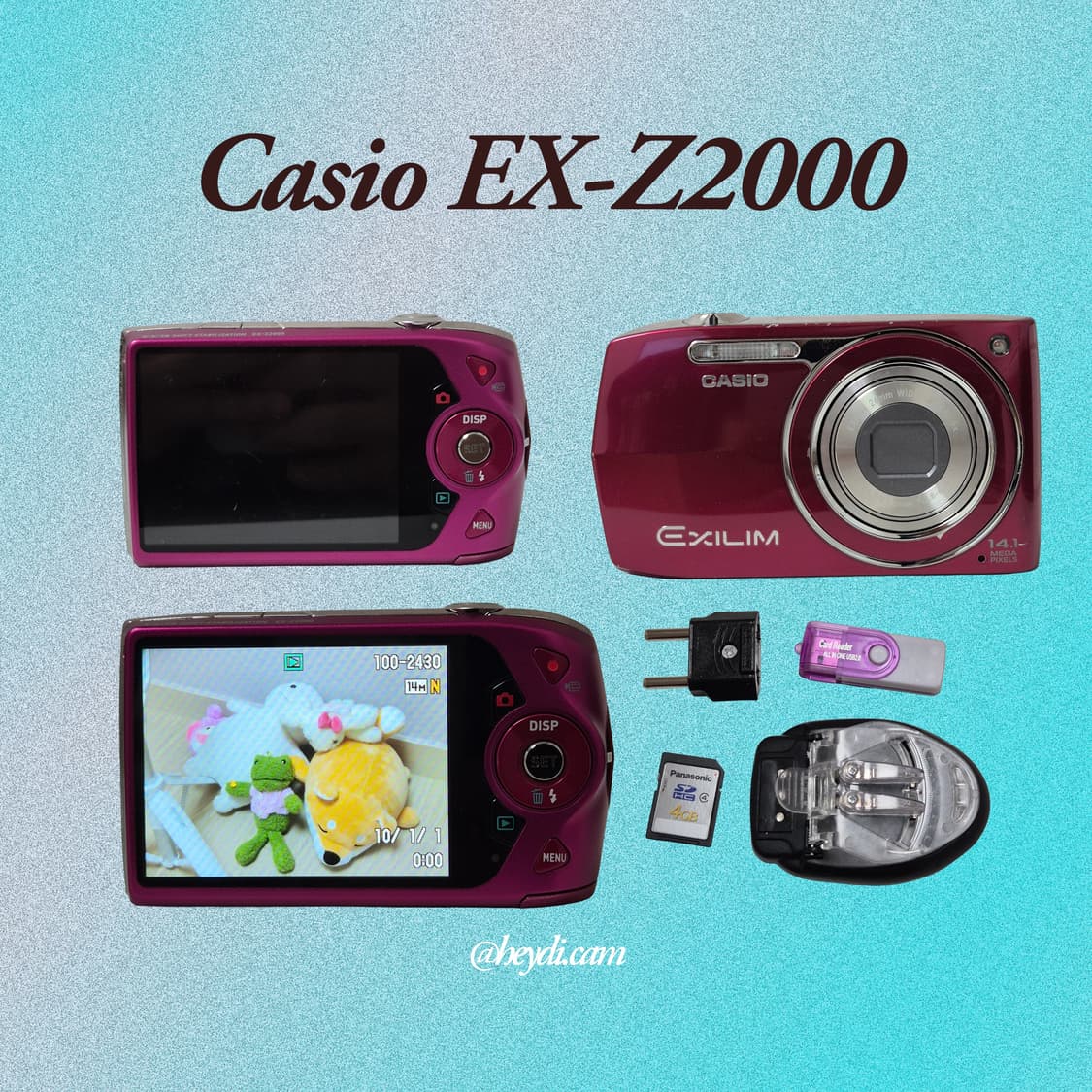 (로제, 모카, 아일릿) 카시오 엑슬림 z2000 로즈핑크 상품이미지3