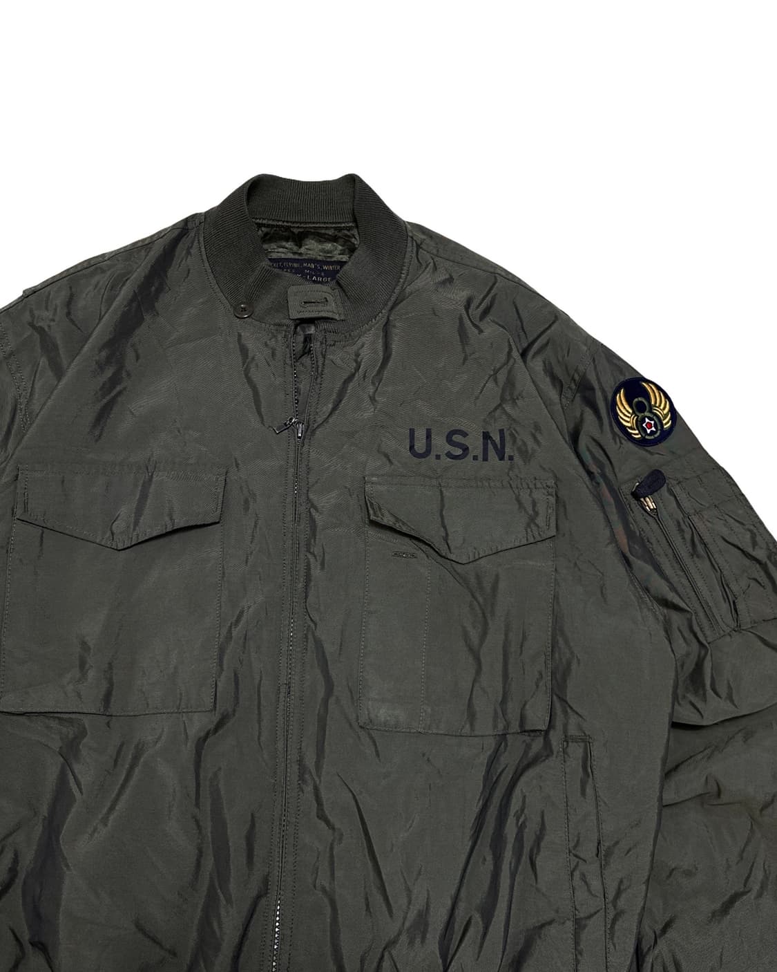 U.S.N. 미해군 카키 ma-1 항공점퍼 상품이미지2