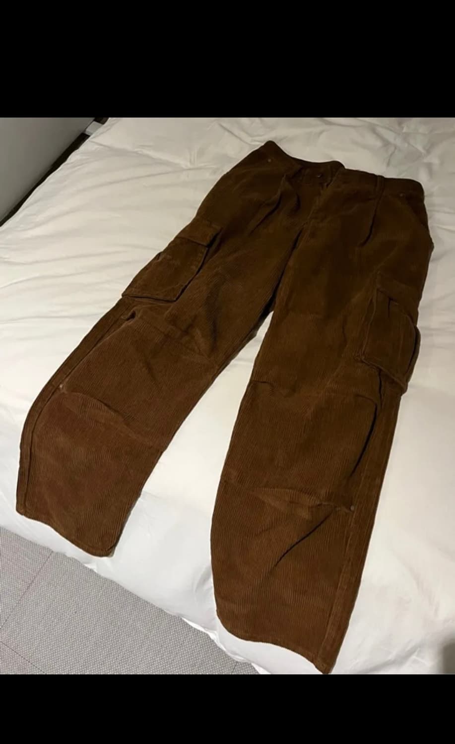 코듀로이 원턱 카고 팬츠(브라운) 상품이미지2