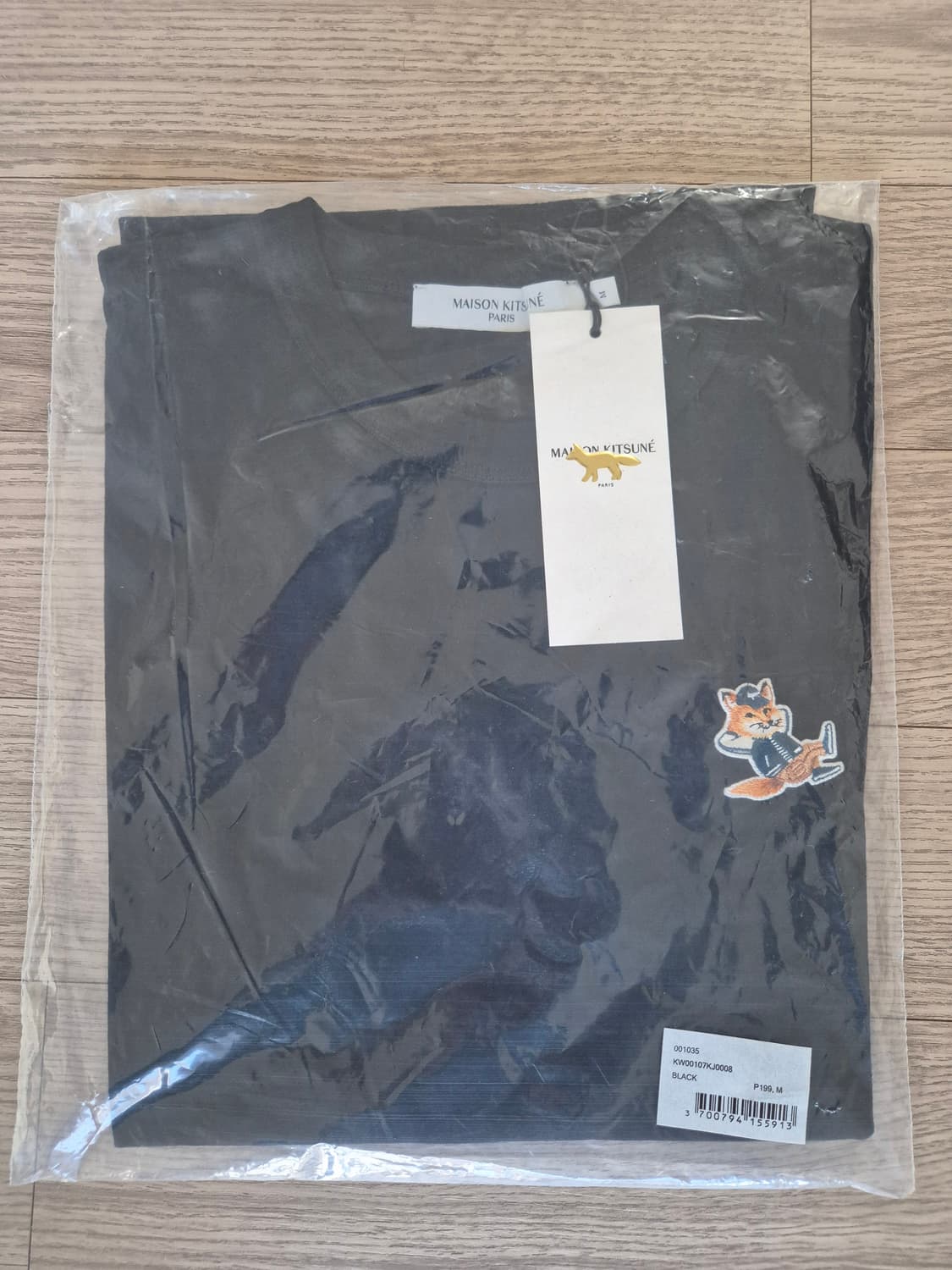 (새상품) 메종키츠네 블랙 반팔 티셔츠 M(95) 상품이미지1