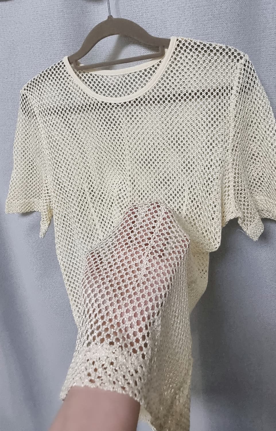 펀칭 니트 라인블라우스 상품이미지4