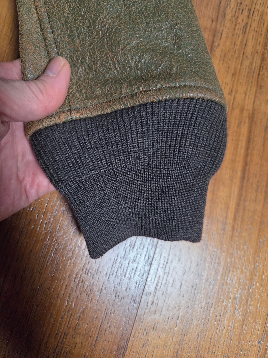 이스트로그 올리브 크랙 양가죽 점퍼 상품이미지9