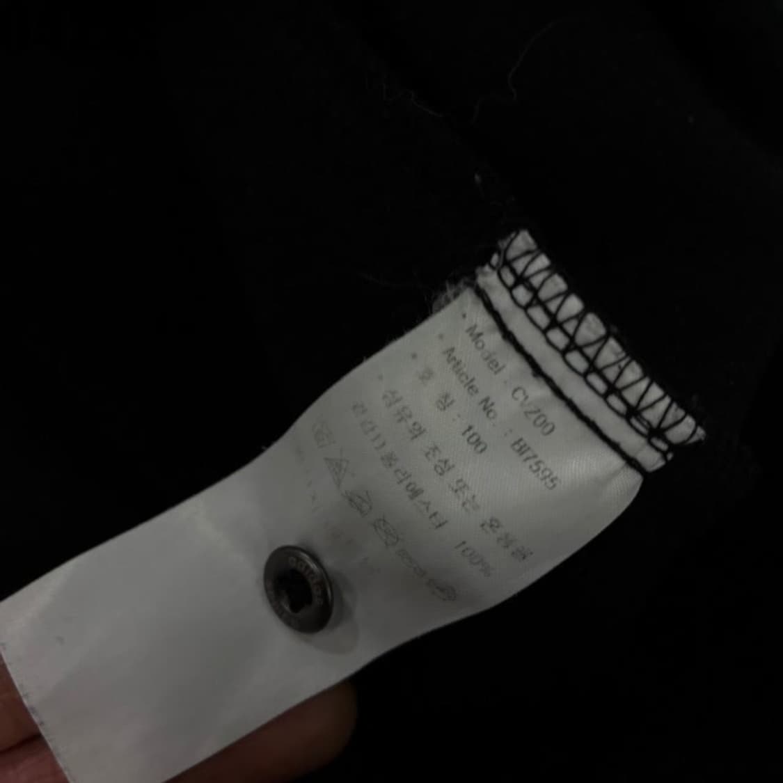 아디다스 블랙 긴팔 폴로티 L 상품이미지3