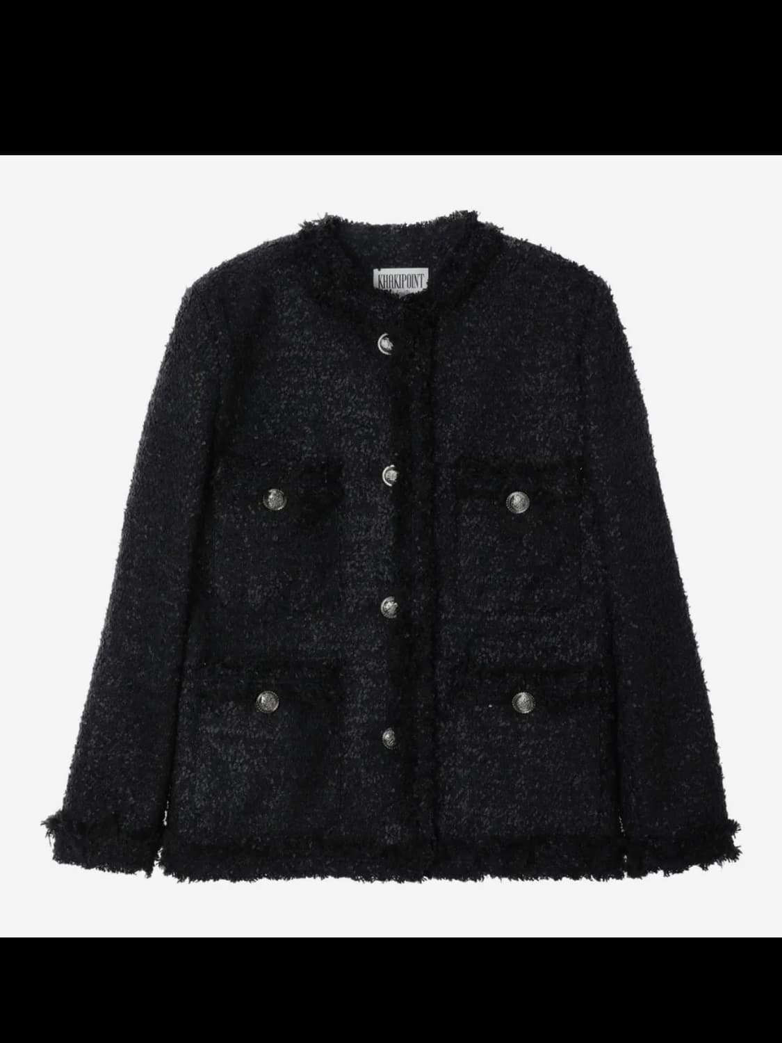 카키포인트 트위드 자켓 상품이미지1