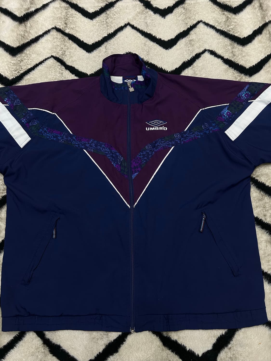 [XL]엄브로90s 올드스쿨 오버핏 바람막이/퍼플네이비 상품이미지3