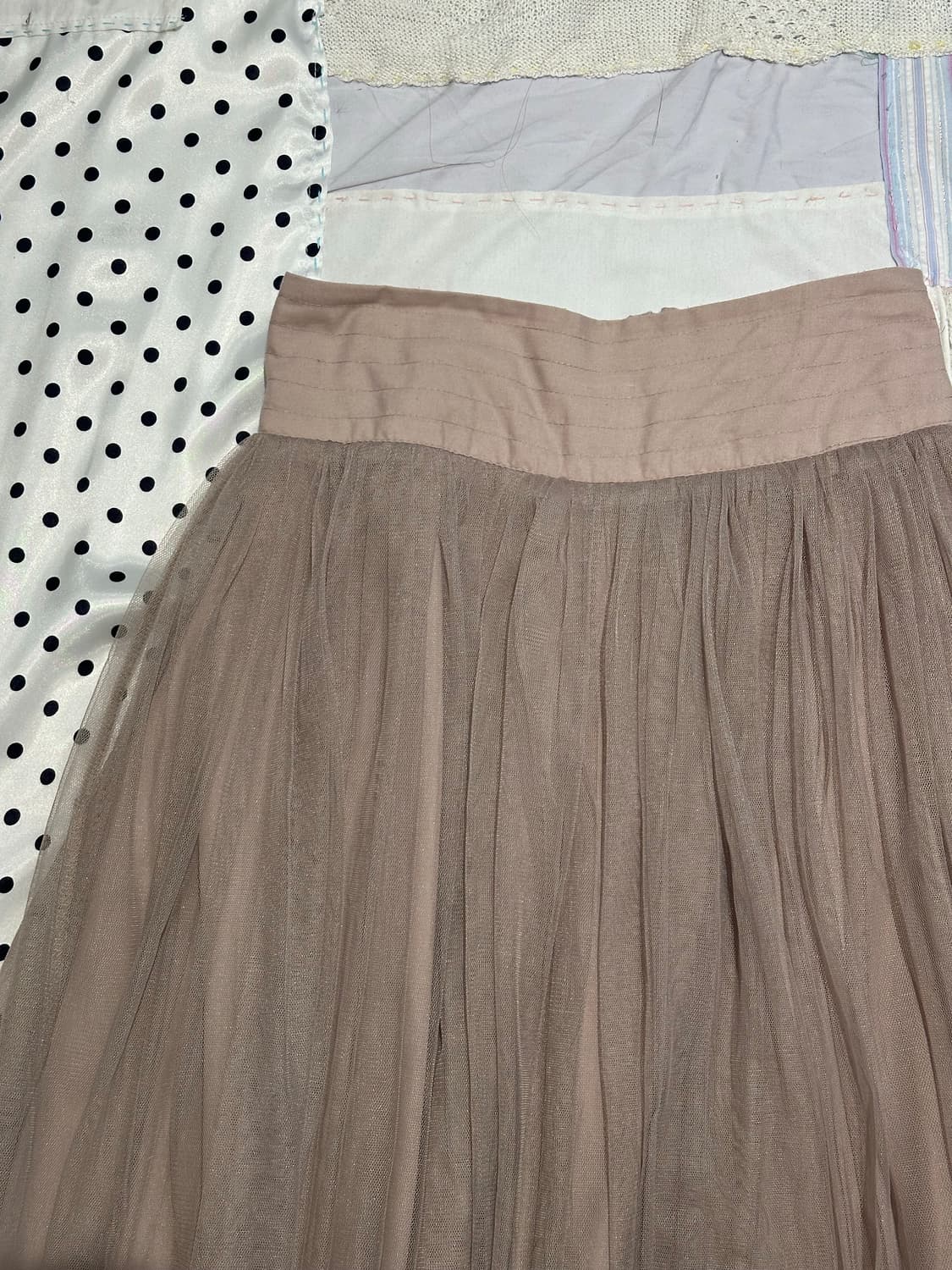 핑크 베이지 샤 스커트 상품이미지7