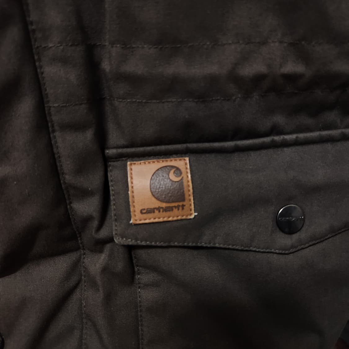 칼하트 브라운 후드 패딩 자켓 상품이미지3