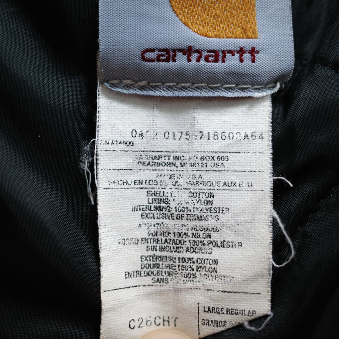 칼하트 C26 CHT 워크자켓 L사이즈 체스트넛 MADE IN US 상품이미지3