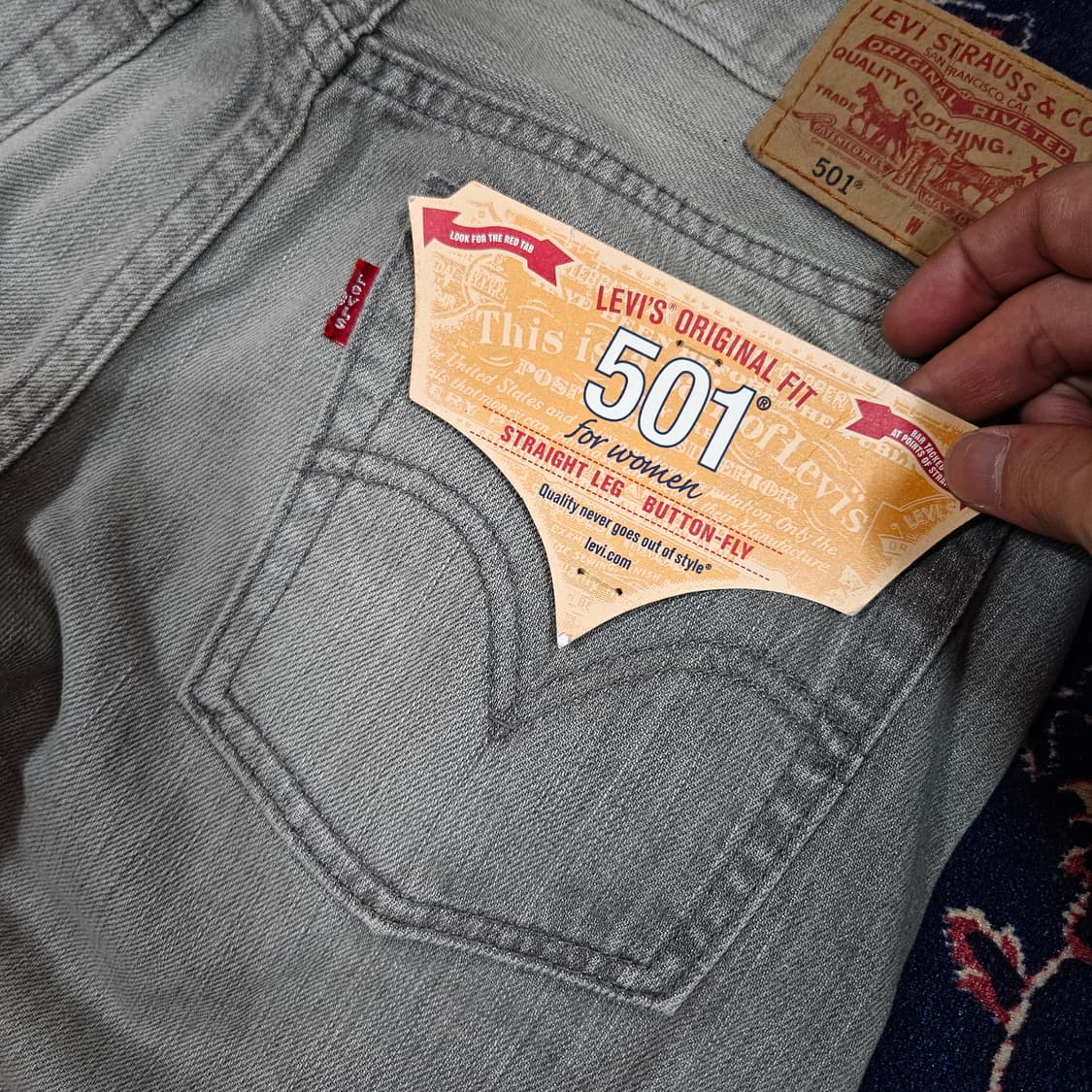(새상품)리바이스(Levis) No.501 그레이 데님 팬츠 27size 상품이미지3