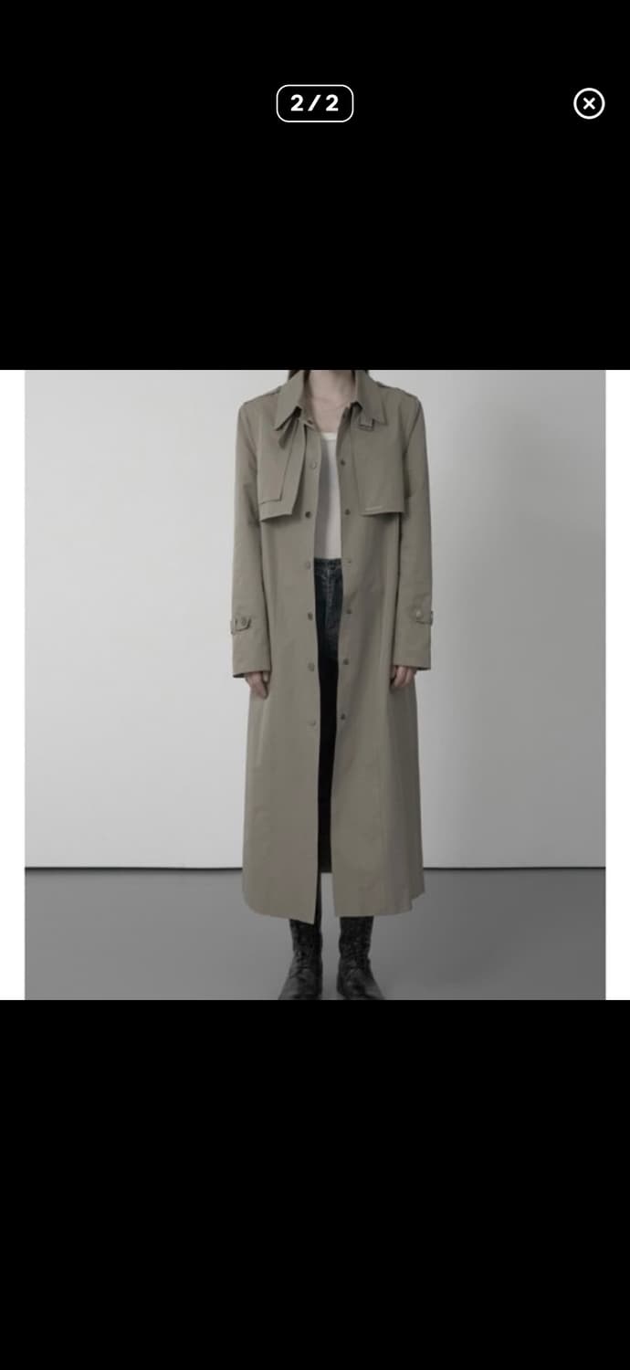 보헴서 트렌치코트 블랙 상품이미지2