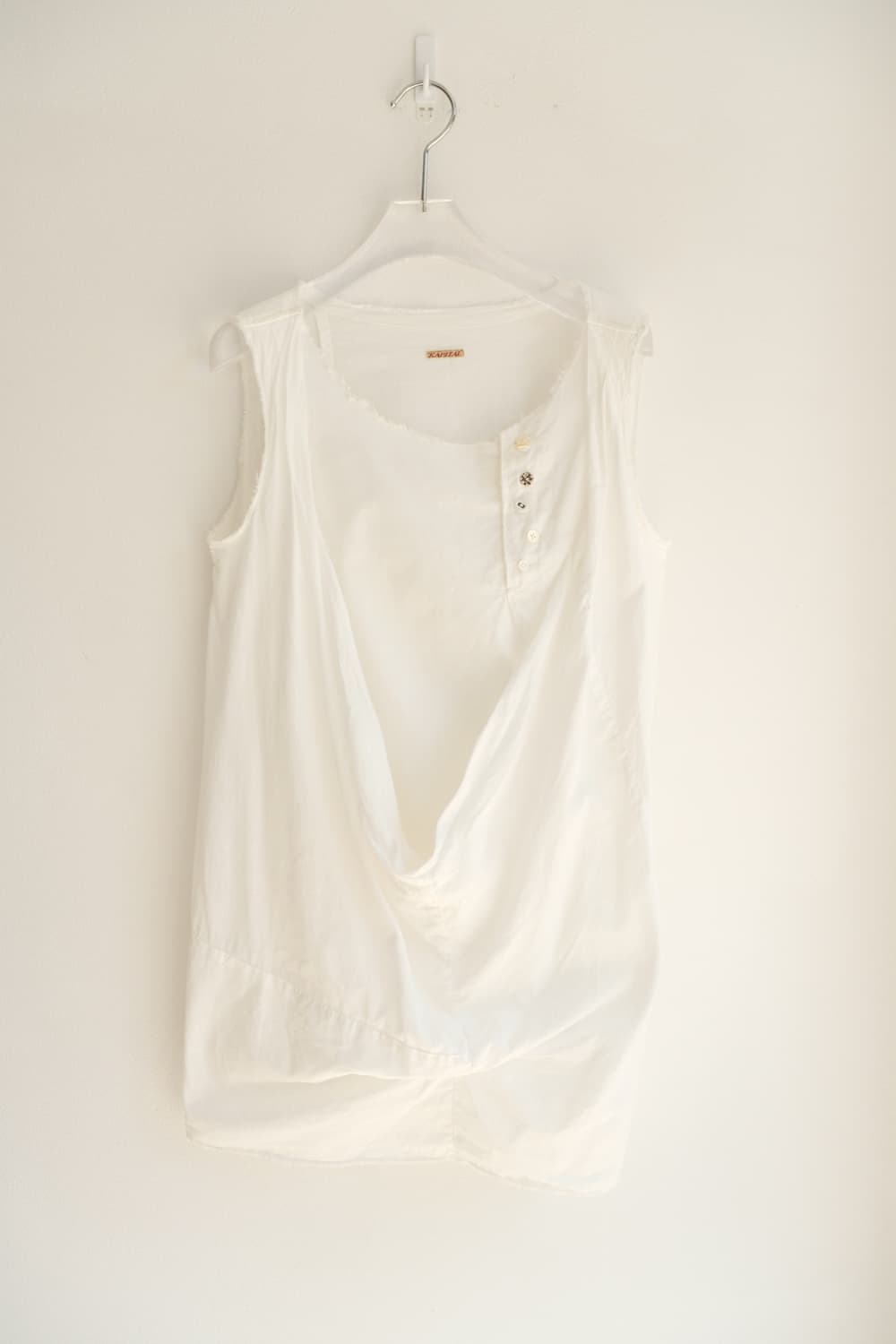 Skull button drape sleeveless 상품이미지5