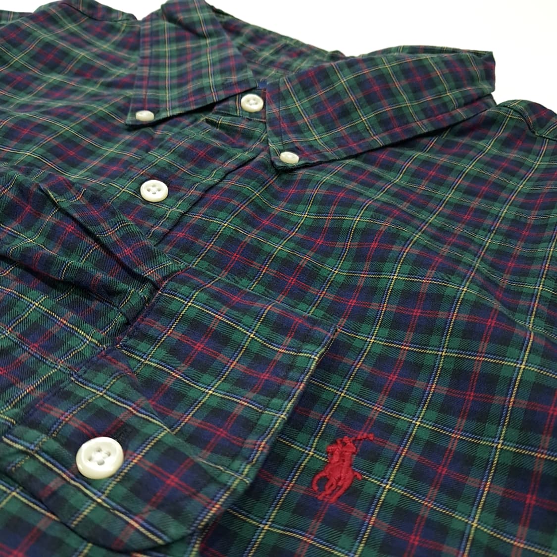 CL578 2XL 폴로 00s 모던 블랙워치 타탄체크 셔츠 남방 상품이미지4