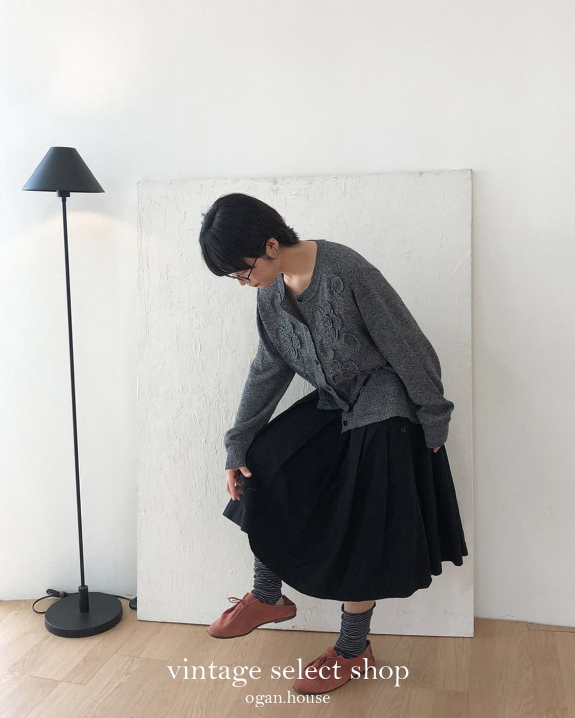 vintage flower embroidery knit cardigan 상품이미지5