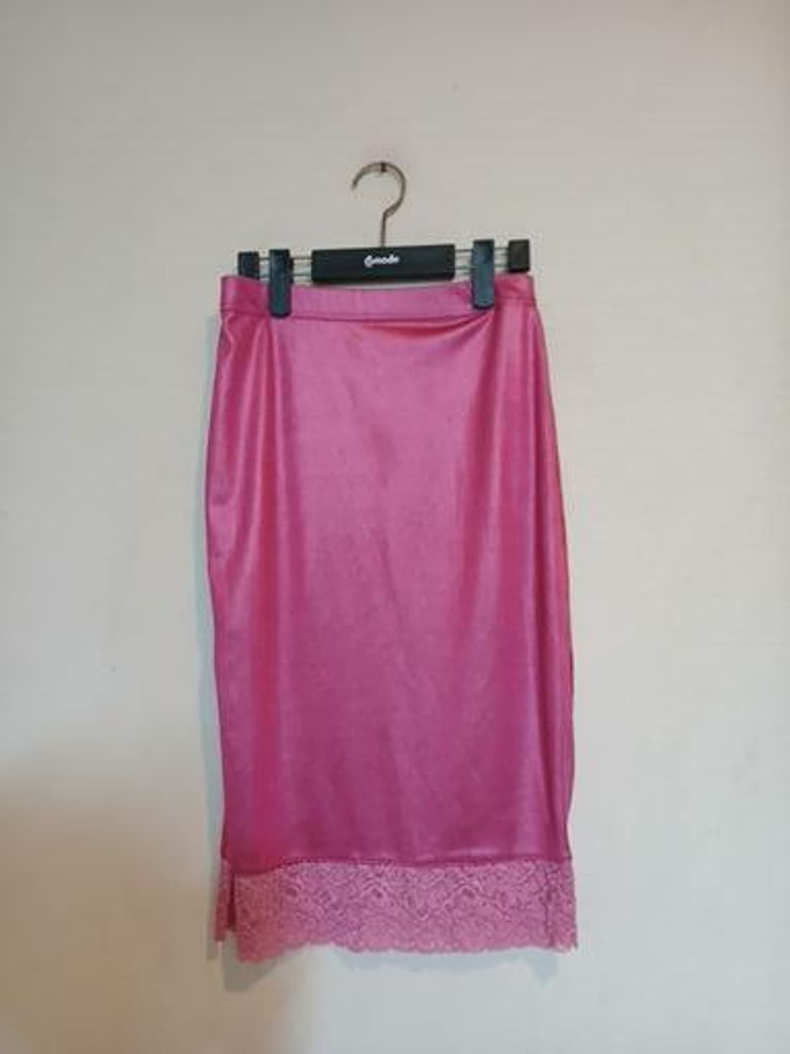 섹시 홀복 파티 클럽룩 슬림핏 레이스 미디 스커트 뱀피 슬립 유니크 치마 상품이미지4