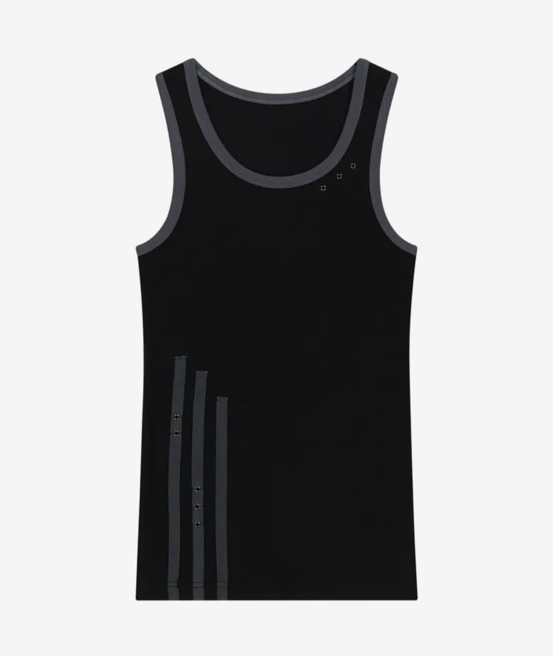 [아캄] 3-Lined Eyelet Sleeveless 나시 블랙 2 상품이미지1