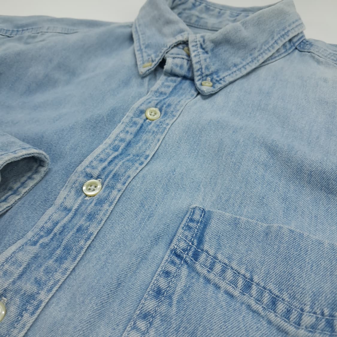 Co828 L GAP 갭 90s 캐나다 연청 데님 긴팔 셔츠 상품이미지5