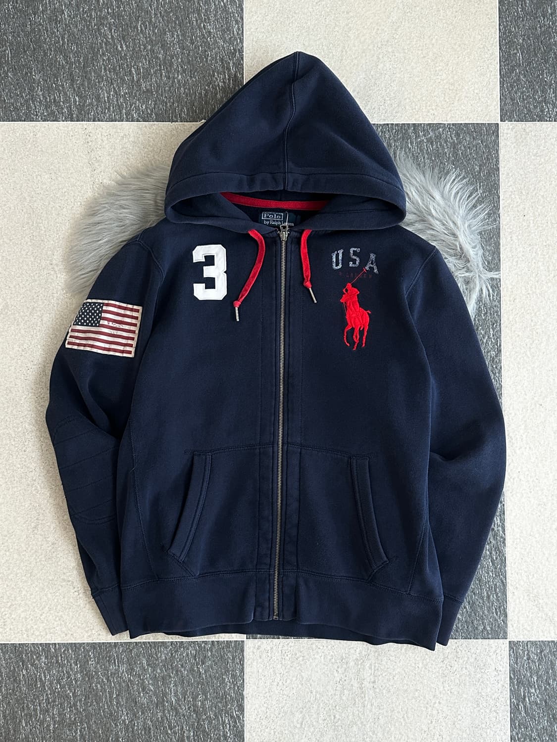폴로 랄프로렌 빅포니 USA 성조기 후드집업  상품이미지6