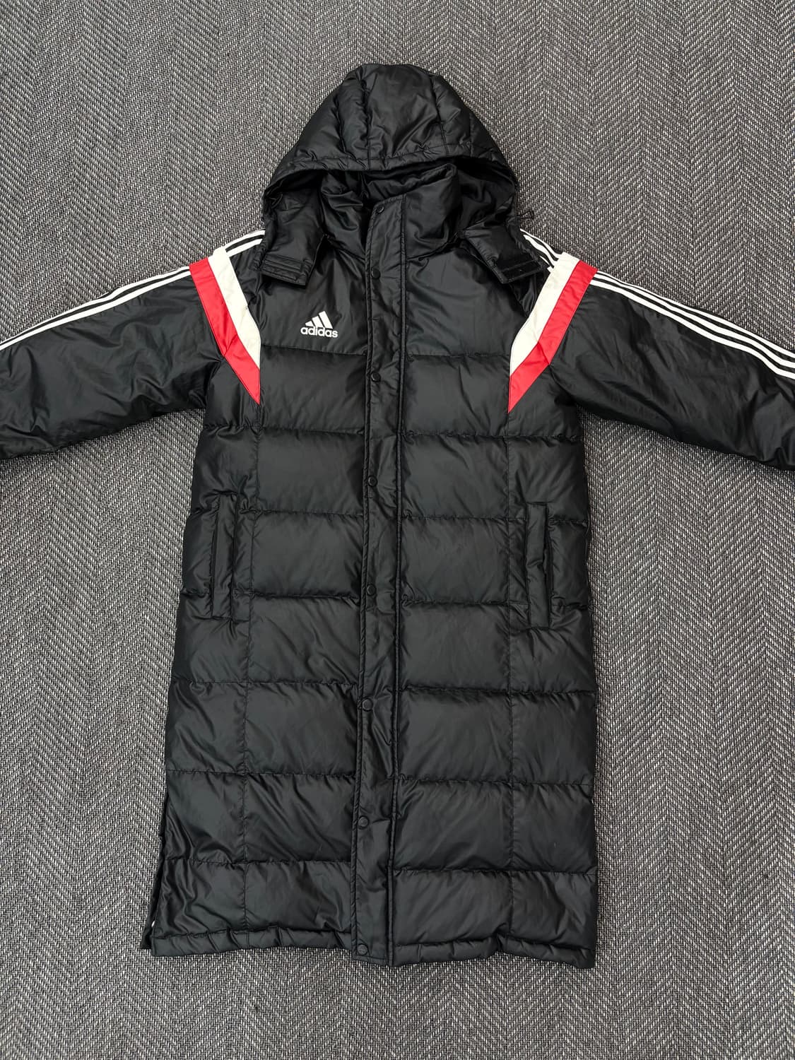 아디다스 삼선 롱패딩 블랙 상품이미지2