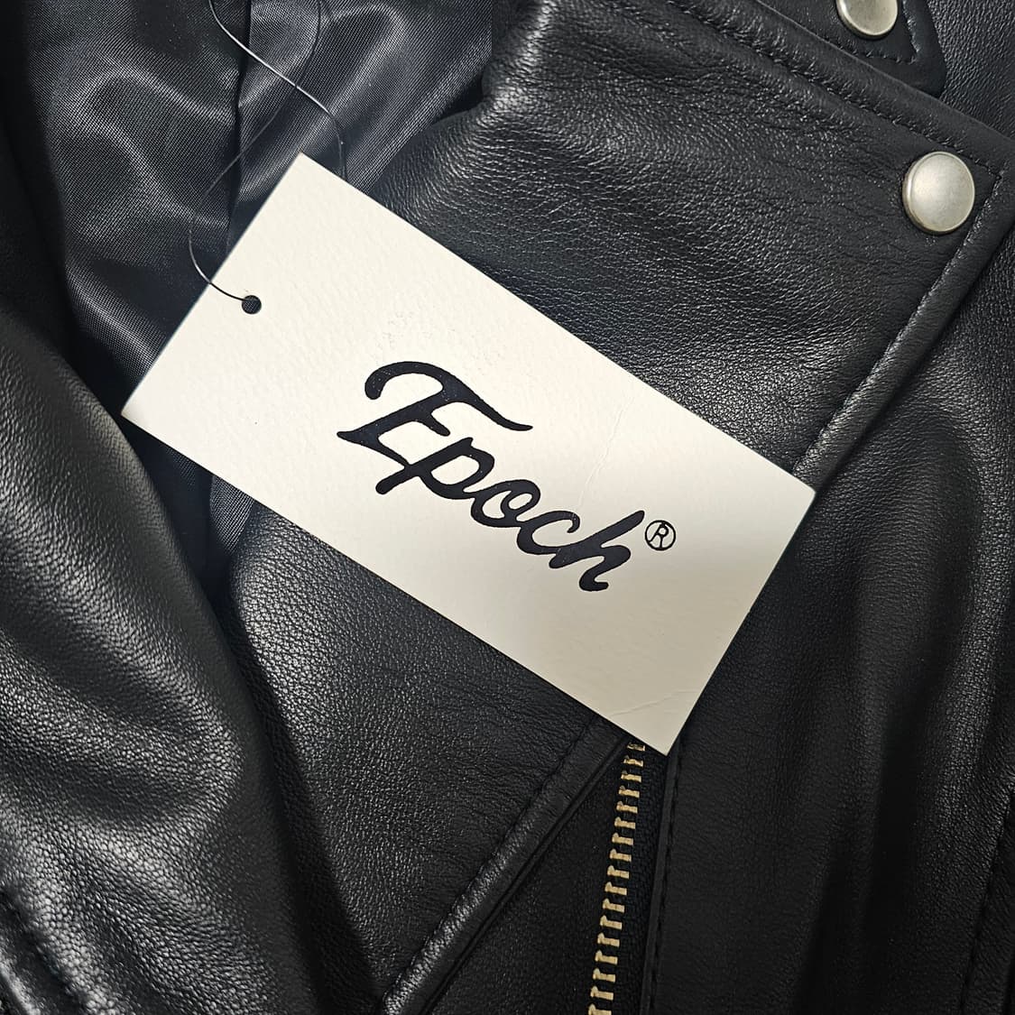 M 새상품 여성 양가죽 블랙 레더 라이더 자켓 상품이미지5