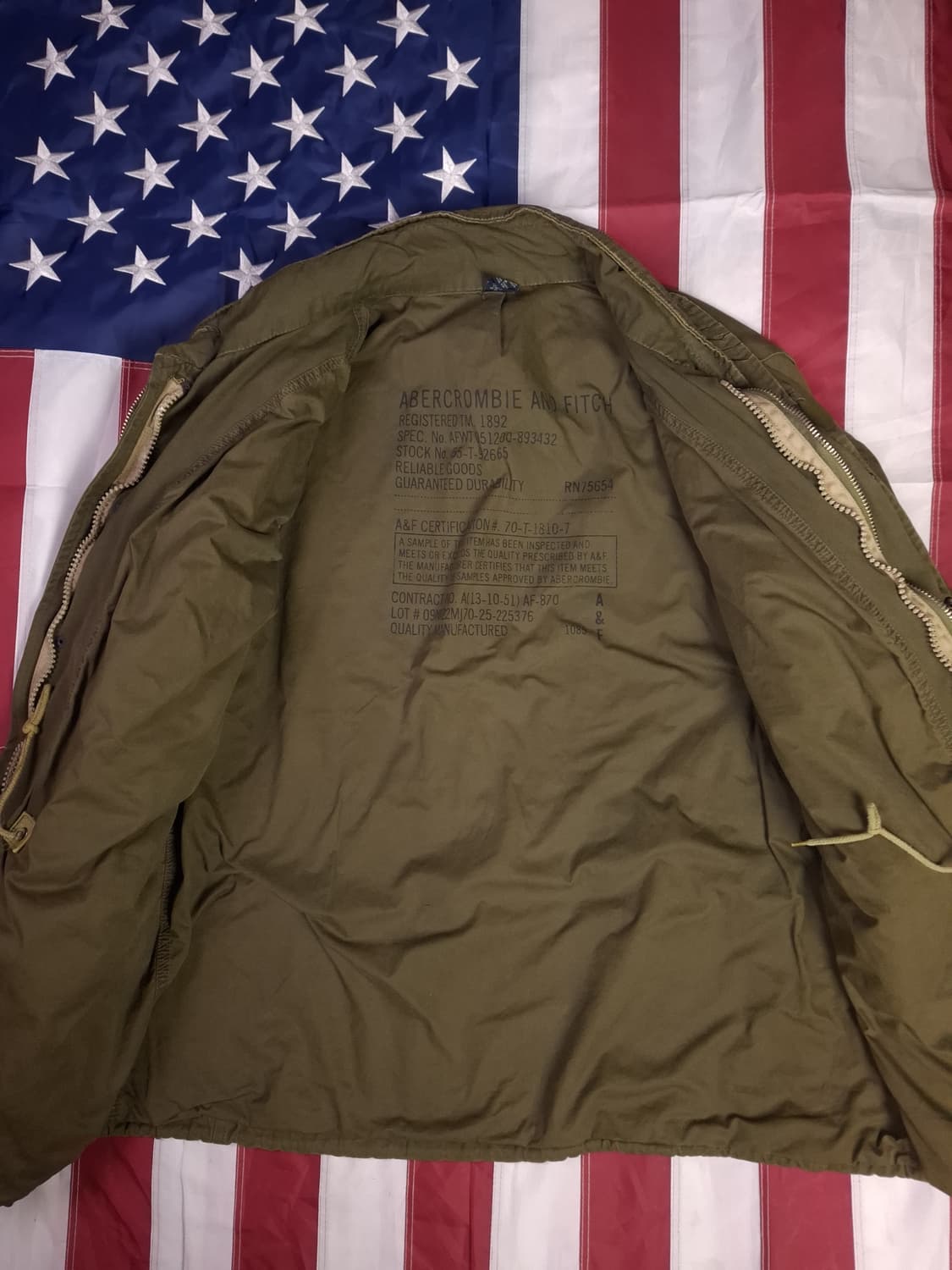 오리지날 아베크롬비 밀리터리 M-65 필드야상 상품이미지8