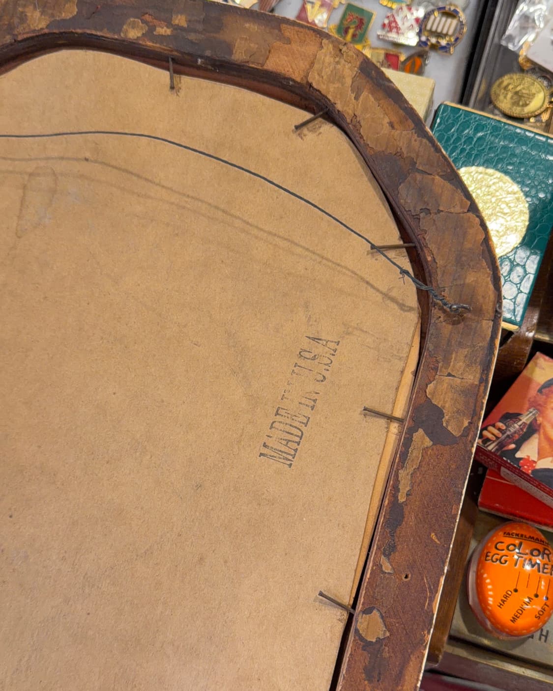 빈티지 소품 1900년 버블 글라스 인물 초상화 상품이미지5