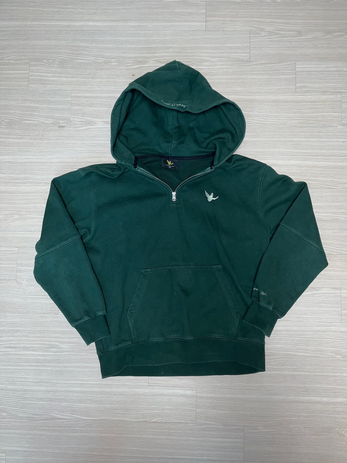 희귀) 와릿이즌 반집업 후드 그린 상품이미지1