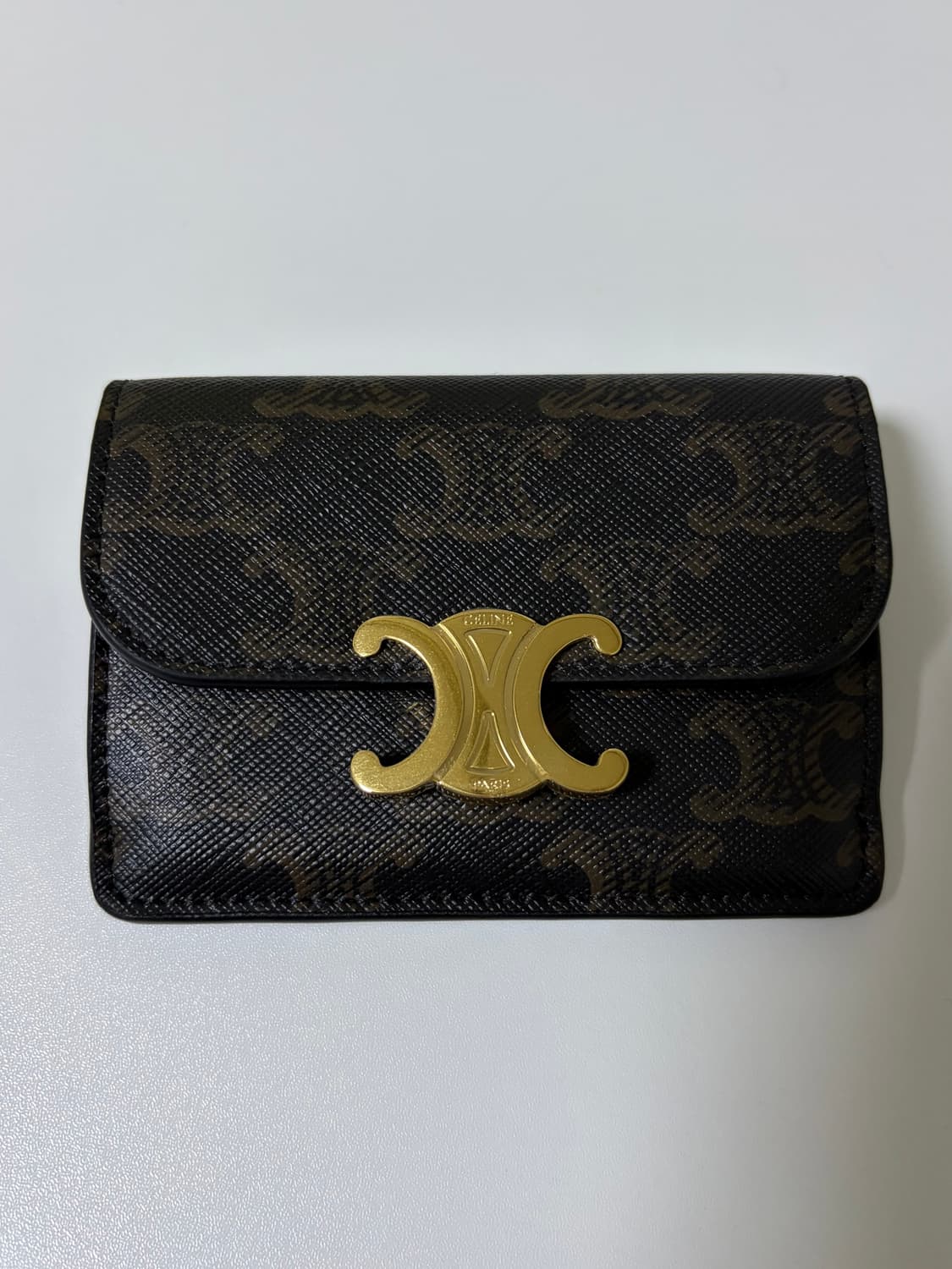 [풀박] 셀린느 트리옹프 플랩 캔퍼스 카드 지갑 상품이미지1