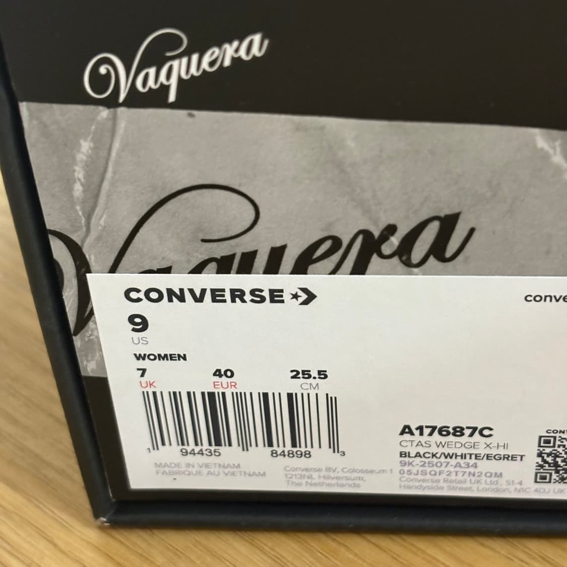 컨버스 바케라 바퀘라 엑스하이 슬라우치 웨지 블랙 250 255 상품이미지3