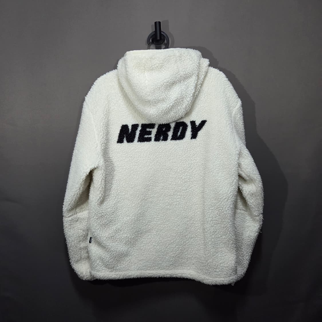 널디 NERDY 뽀글이 후리스 후드집업 아이보리 상품이미지3
