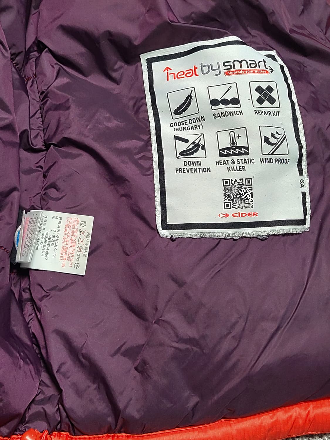 아이더 CANIN B 여성  구스다운  800  패딩   M 85-90 상품이미지7